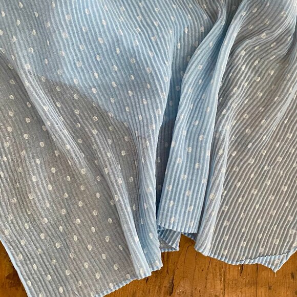 Codello Ribbed Blue With White Polka Dot Scarf - Picture 2 of 3